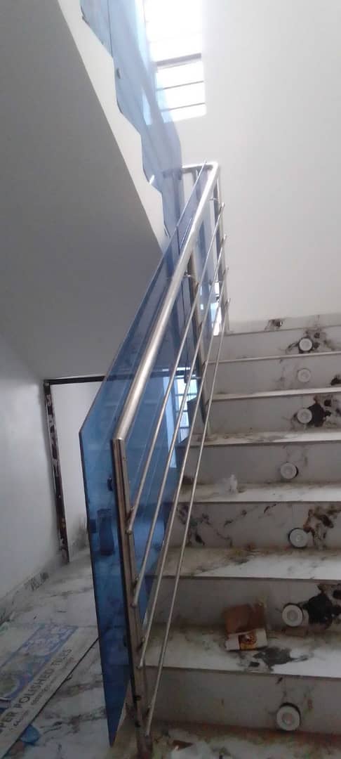 Tinted Glass Stair Railing